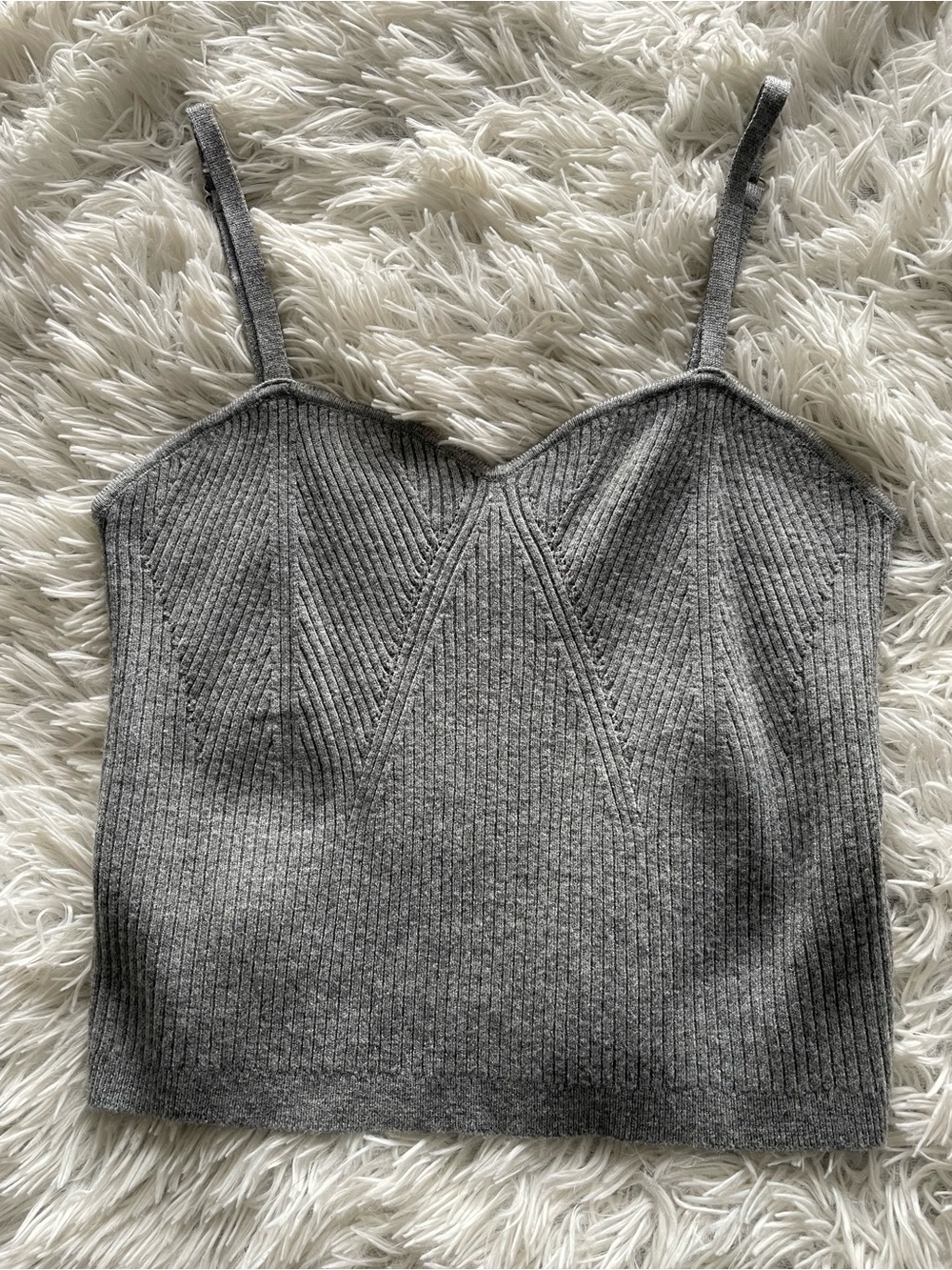 wild fable Gray Ribbed Knit Camisole
